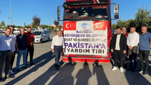 Kayseri'den Pakistan'a yardım TIR'ı gönderildi