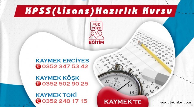 Büyükşehir KAYMEK'ten bir ilk daha: Yüz Yüze KPSS Lisans Kursu