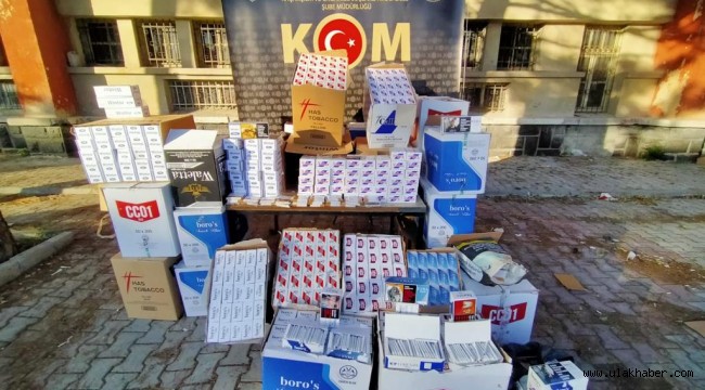 Kayseri'de 220 bin dal boş makaron ele geçirildi