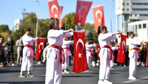 Kayseri'de Cumhuriyetin 99'uncu yıl dönümü coşkusu