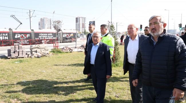 Başkan Büyükkılıç'tan "Raylı Sistem Hattı" çalışmalarına yakın markaj