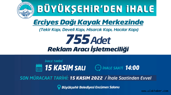 Büyükşehir'den ihale