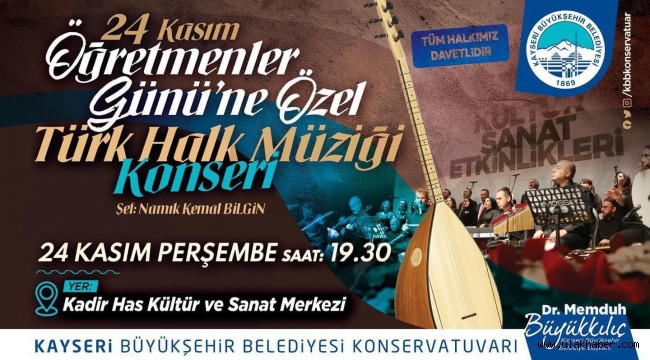 Büyükşehir'den öğretmenlere özel Türk Halk Müziği konseri