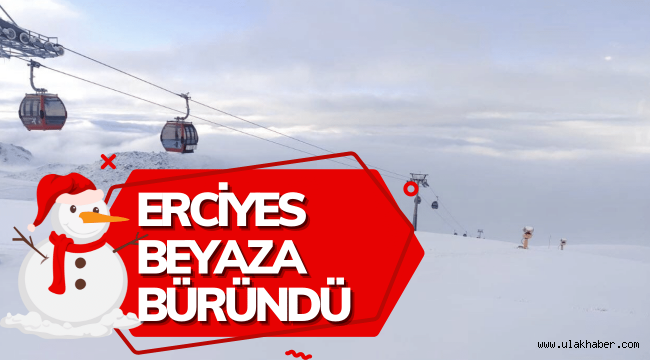 Erciyes beyaz gelinliğini giydi