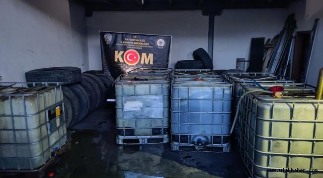 Kayseri'de 17,5 ton kaçak akaryakıt ele geçirildi