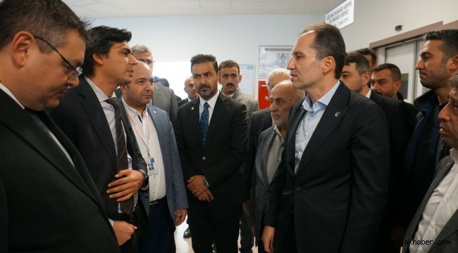 YRP Genel Başkanı Fatih Erbakan, kaza yapan teşkilat mensuplarını ziyaret etti