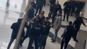 Adliyeye çıkarılan şüpheliye hasımları saldırdı