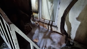 Çıkan yangında 8 kişilik aile son anda kurtarıldı