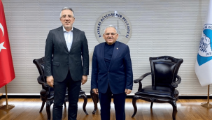 Başkan Büyükkılıç'a Nevşehir Belediye Başkanı Savran'dan ziyaret