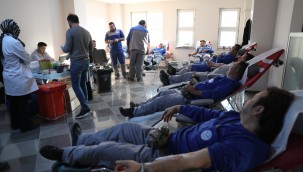 KASKİ personelinden kan bağışına destek