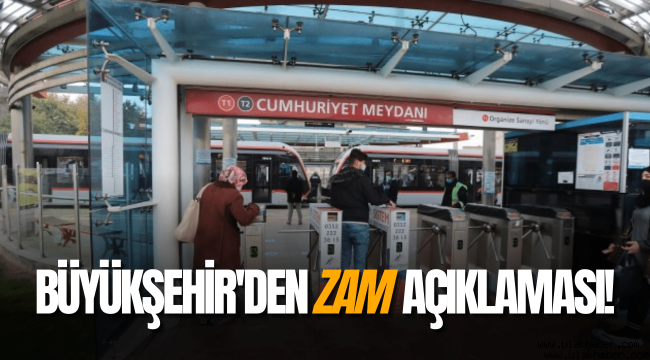 Kayseri Büyükşehir Belediyesi'nden 'ulaşım zammı' açıklaması