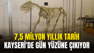 Kayseri'de bilime ışık tutan tarihî fosiller gün yüzüne çıkıyor