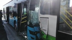 Kayseri'de iki halk otobüsü çarpıştı: 1'i ağır 26 yaralı 