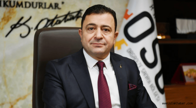 Kayseri OSB Başkanı Mehmet Yalçın'dan Regaib Kandili mesajı