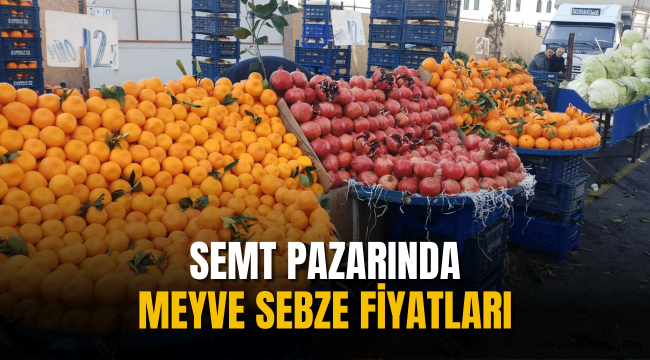 Kayseri semt pazarında bu haftaki meyve-sebze fiyatları