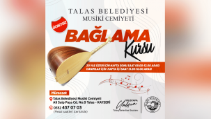 Talas Musiki Cemiyeti'nde bağlama kursu