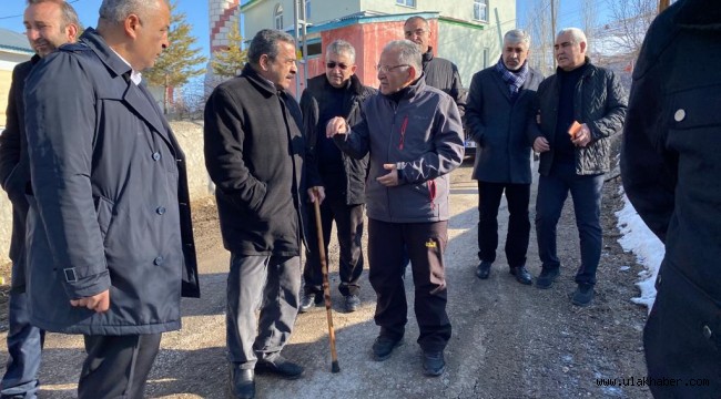Başkan Büyükkılıç, deprem felâketinden etkilenen Sarız'da incelemelerde bulundu