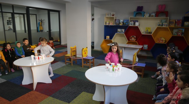 Büyükşehir'in yeni kütüphanesinde minikler için survivor parkuru