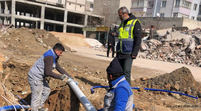 KASKİ, Elbistan Konteyner Çarşı'nın su hattını çekti