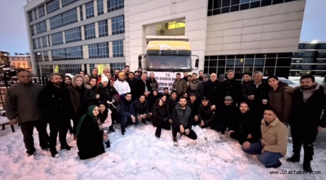 Kayseri Barosu'ndan deprem bölgesine anlamlı kampanya  