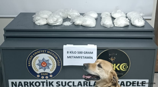 Kayseri'de 8,5 kilo uyuşturucu madde ele geçirildi!