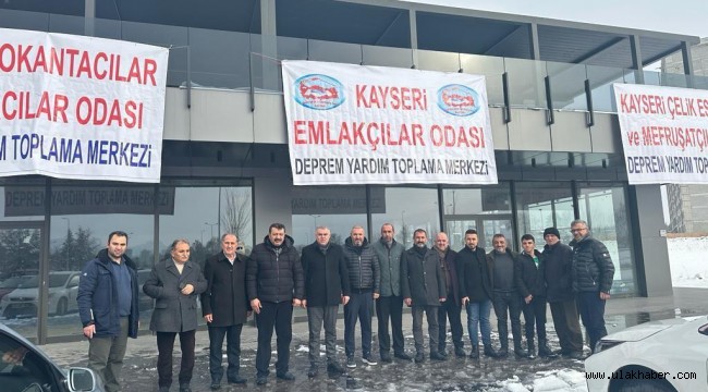 Kayseri Emlakçılar Odası, depremzedelere yardım çağrısı yaptı 