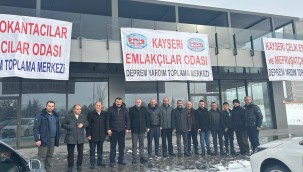 Kayseri Emlakçılar Odası, depremzedelere yardım çağrısı yaptı 
