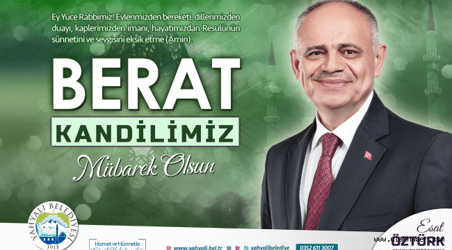 Başkan Esat Öztürk'ten Berat Kandili kutlama mesajı