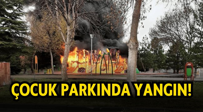 Çocuk parkında yangın çıktı!