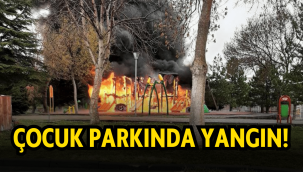 Çocuk parkında yangın çıktı!