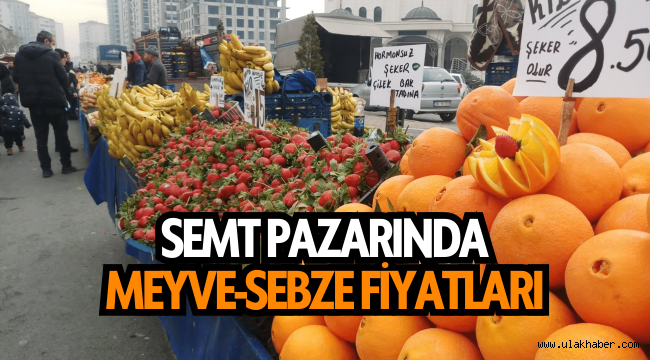 Kayseri semt pazarında bu hafta meyve-sebze fiyatları 