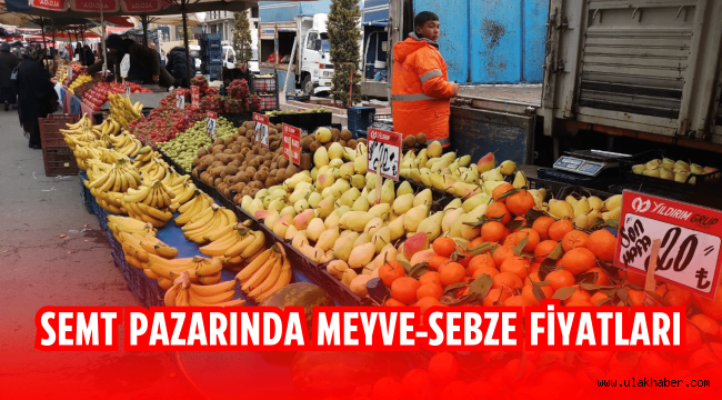 Kayseri semt pazarında meyve sebze fiyatları