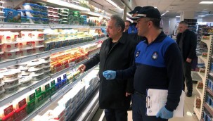 Talas'ta market ve fırınlar denetlendi