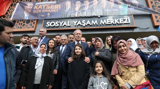 Bakan Akar ve Başkan Büyükkılıç Pınarbaşı ve Sarız ilçelerini ziyaret etti