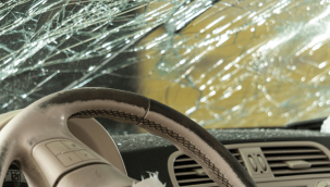 Çöp konteynerine çarpan araçta 1 ölü, 4 yaralı