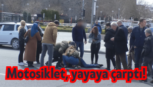 Kayseri'de motosiklet yayaya çarptı!
