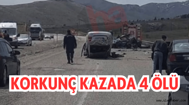Kayseri-Göksun yolunda kaza: 4 ölü 2 yaralı