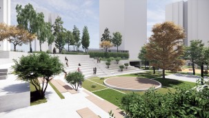 Talas Mevlana Mahallesi'nin yeni meydan düzenlemesi