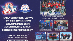 ERÜ'lü öğrenciler TEKNOFEST'ten başarıyla döndü