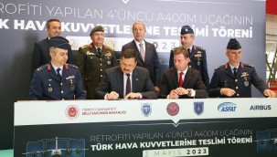 Retrofiti yapılan 4'üncü A400M uçağının Türk Hava Kuvvetlerine teslim töreni yapıldı