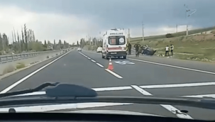 Takla atan araçta 4 kişi yaralandı