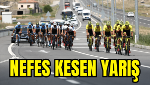 Kayseri'de düzenlenen Uluslararası Yol Bisiklet Yarışları nefes kesti