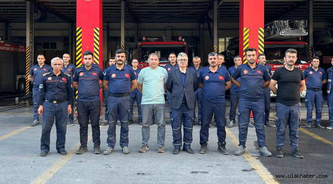 Antalya'daki yangınlarda görev yapan Kayseri itfaiyesi kente döndü