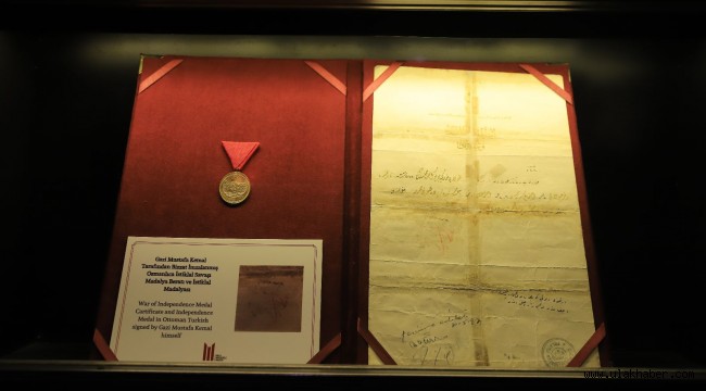 Atatürk'ün imzasını taşıyan özel eserler, Milli Mücadele Müzesi'nde 