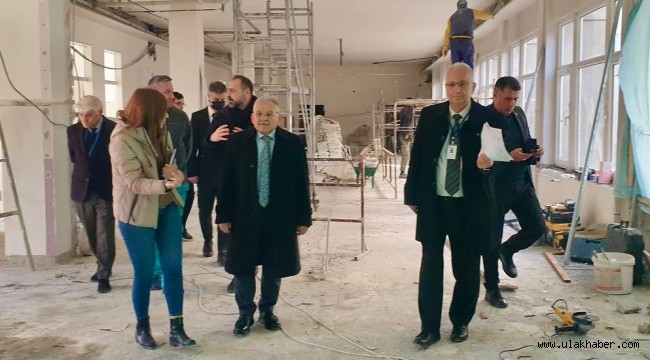 Başkan Büyükkılıç, Üniversite Hastanesi'nde Büyükşehir'in başlattığı yenileme çalışmalarını inceledi 