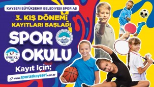Büyükşehir Spor A.Ş. 3'üncü kış dönemi Spor Okulları kayıtlarını başlattı