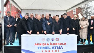 BAŞKAN BÜYÜKKILIÇ, AKKIŞLA İLKOKULU TEMEL ATMA TÖRENİ'NE KATILDI