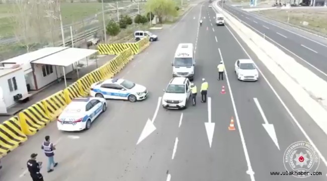 Kayseri'de drone ve radar destekli trafik denetimi 