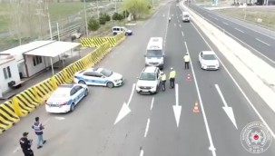 Kayseri'de drone ve radar destekli trafik denetimi 