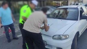 Kayseri'de makas atan sürücüye ceza